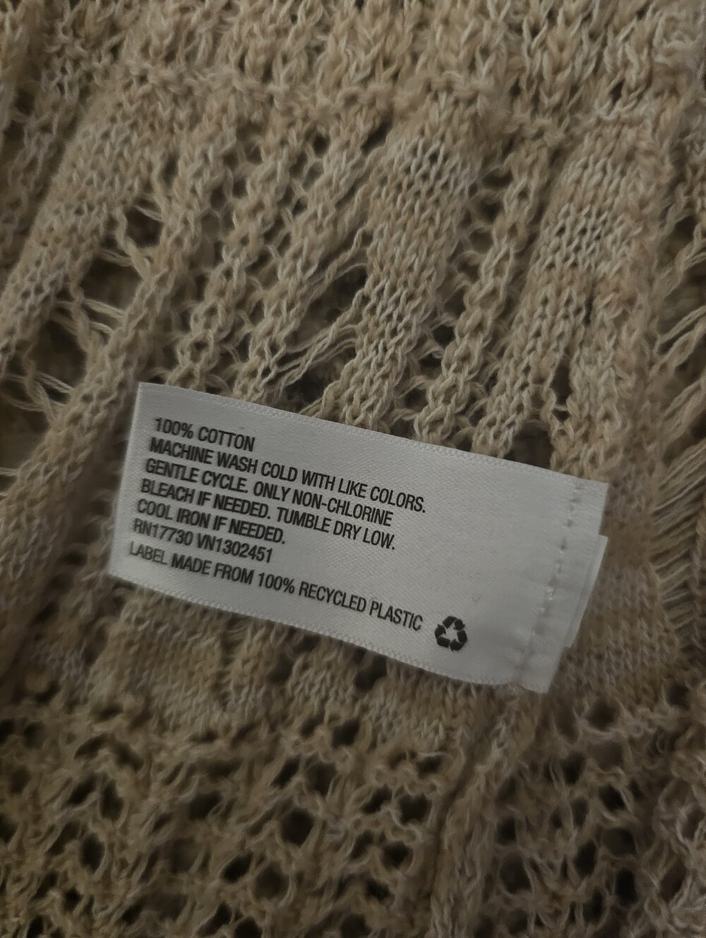 Mossimo Supply NWT Extra Long Boho Sleeveless Cardigan Size L - Picture 7 of 7